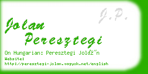 jolan peresztegi business card